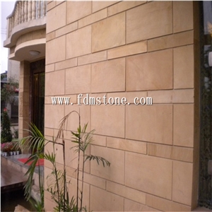China Xichuan Beige Colour Sandstone,Yellow Sandstone Machine Cut Tiles