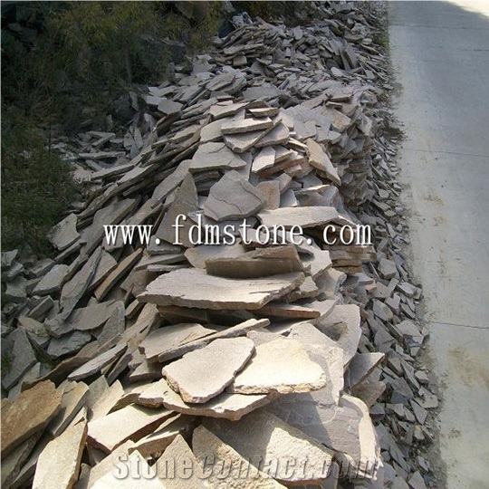 Chinese Natural Irregular Shaped Slate Flagstone