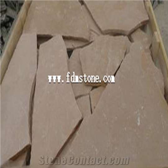 Competitive Price Pink Natural Slate Flagstone Landscaping Stone Wall Decor,Slate Factory