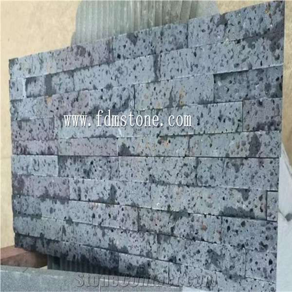 Dark Grey Lava Stone Tiles & Slabs, Lava Stone Basalt Building & Walling