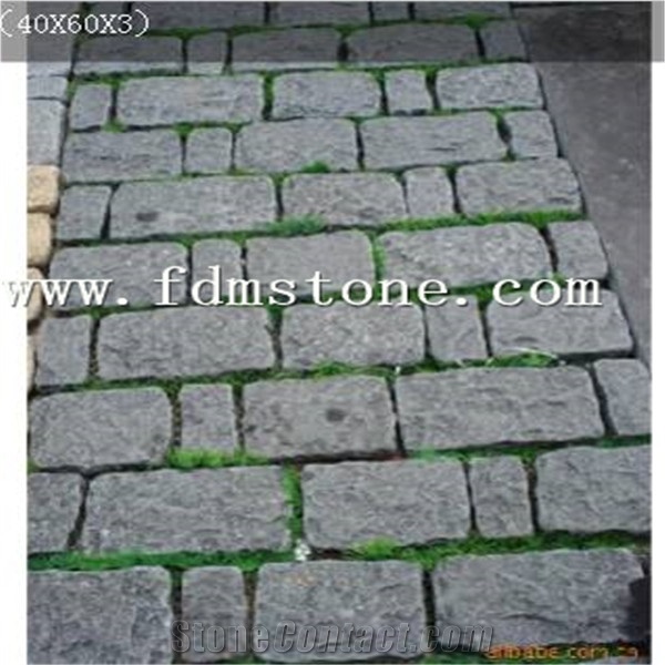 Exterior Park Floor Use Natural Driveway Paving Stone Mesh / Cobble