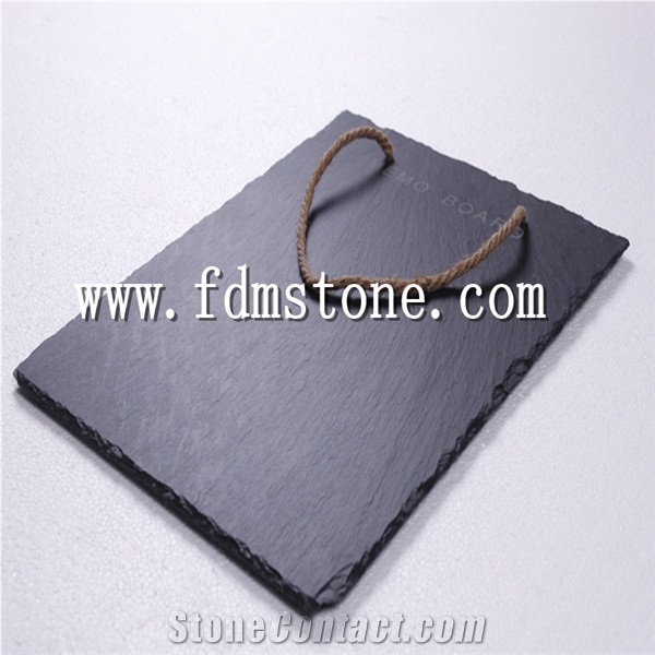 Factory Direct 10*10*0.4cm Black Slate Coasters for Sale