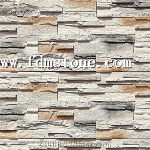 Factory Direct Cement Composed Manufactured Stacked Stone Veneer,High Similar Slate Stone Veneer