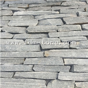 Factory Price Black Slate Thin Strip Cultured Stone
