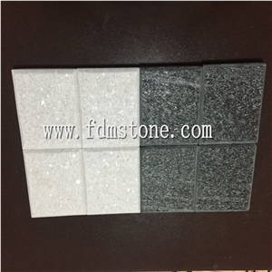 Flamed Black White Slate Quartize Tiles,Black Quartize Slab