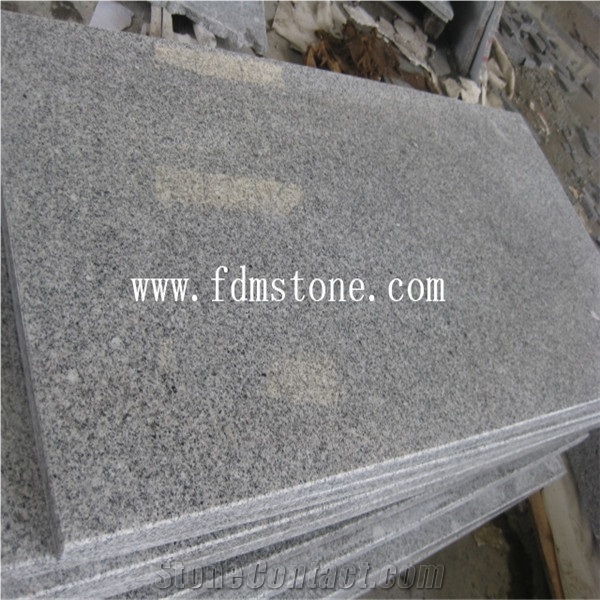 Flamed Brushed Grey Granite G603 Tile & Slab for Outdoor Project