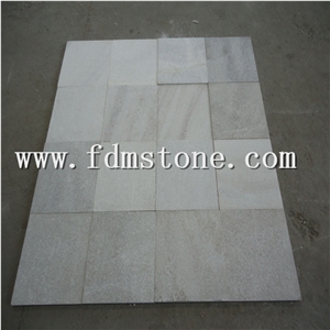 Flamed White Quartzite Tiles & Slabs, China White Quartzite