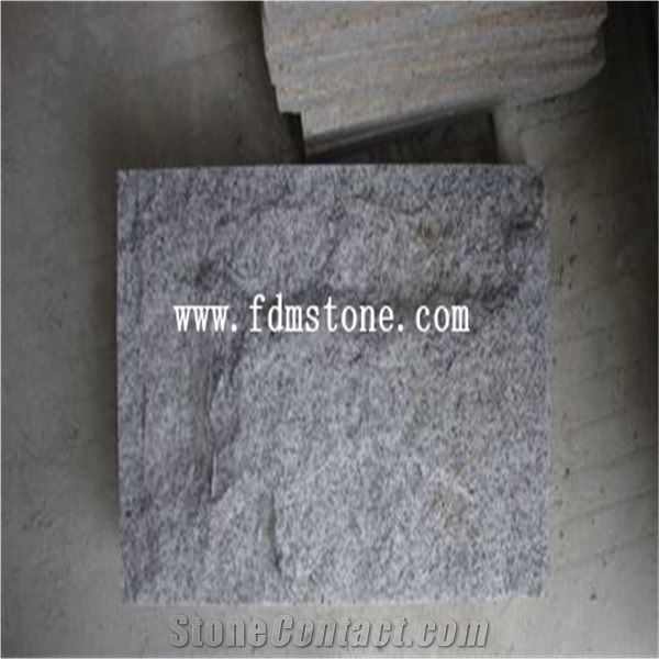 G640 Grey Granite Flamed Paving Tiles,Sesame Grey Granite Paving Stone