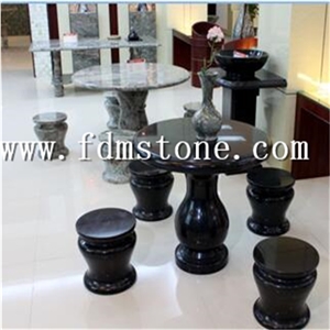 Garden Stone Bench, Grey Granite Bench & Table