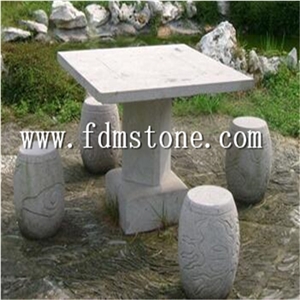 Garden Stone Bench, Grey Granite Bench & Table