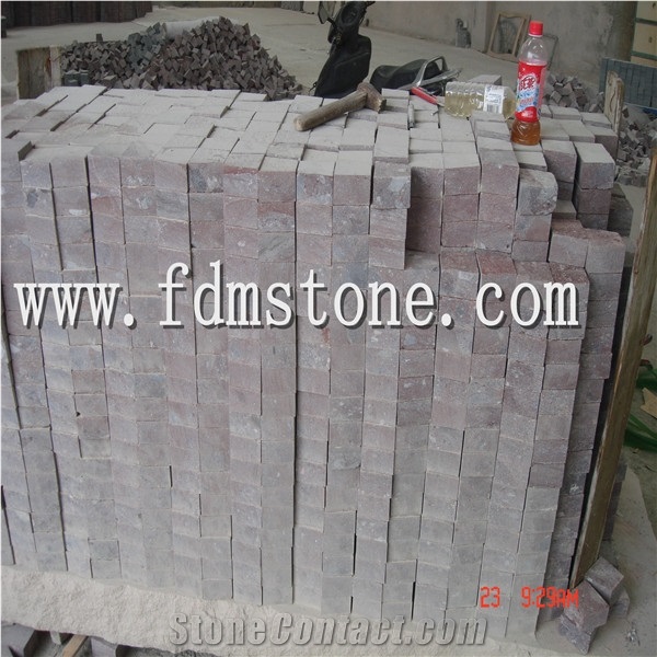 Good Quality Flamed Porphyry Mesh Paver for Sale