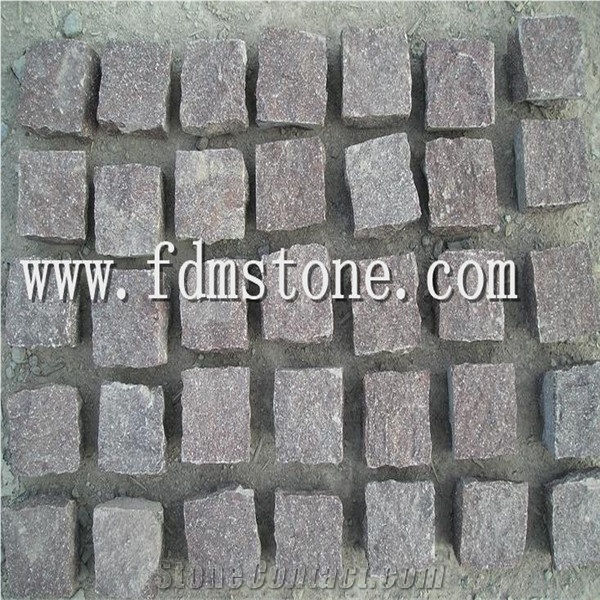 Granite Back Mesh Paving Stone,Porphyry Interlock, Multicolor ,Multicolor Porphyry Grey Granite Paving Stone