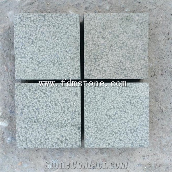 Green Sandstone Bushhammered Paver,China Green Sandstone Cube Stone, Floor Covering