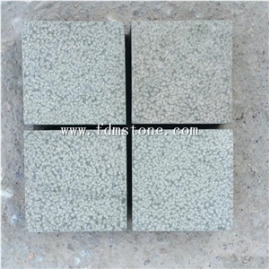 Green Sandstone Bushhammered Paver,China Green Sandstone Cube Stone, Floor Covering