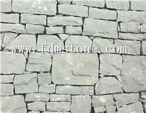 Green Sandstone Cultured Stone for Wall Cladding,Retaining Wall,Retaining Wall,Massive Style Castle Rock, Castle Rock Panel