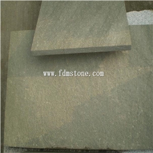 Green Sandstone Slab Covering Building Material,Honed Green Sandstone Wall Facade Paving Tile
