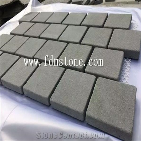 Grey Red Granite Fan Shaped Meshed Paver,60x60 Fan Shape Interlocking Pavers Manufacturers for Sale