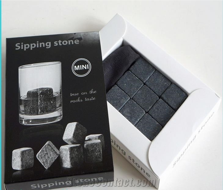 Soapstone Stainless Steel Whiskey Wine Ice Rocks Cubes Pearls Cool Drinks 