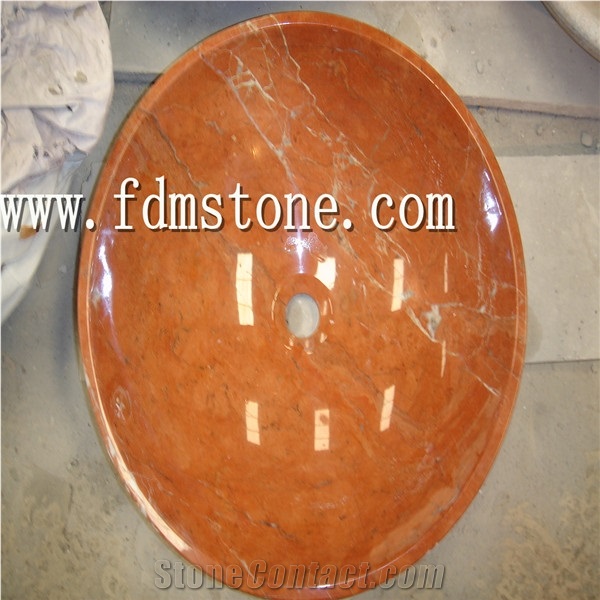 Indoor White Marble Sink White Bathroom Sink,Polished Stone Round Wash Bowl