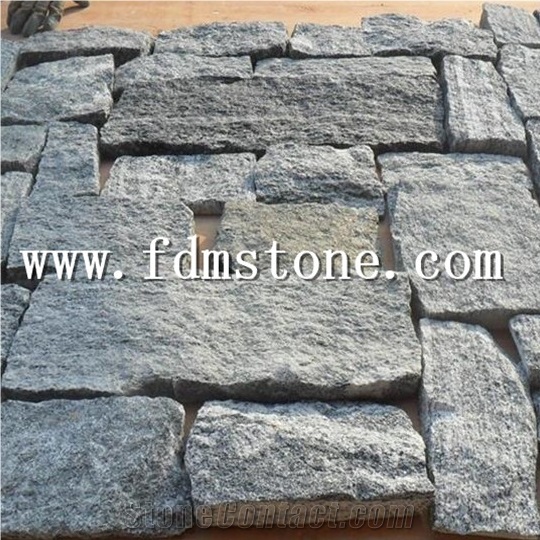 Irregular Loose Black Grey Slate Ledgestone Fieldstone Wall Cladding Tiles