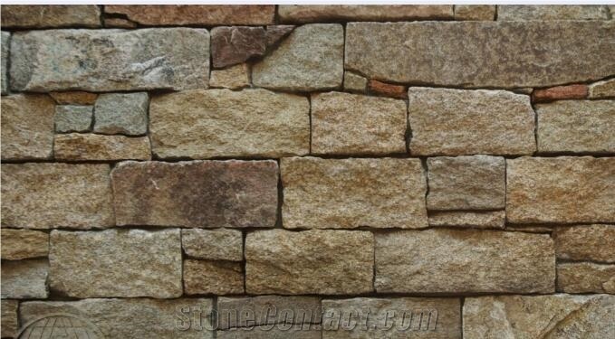 Mansory Stacked Stone, Stacked Stone,Sesame Yellow Rusty Walling Rock,Loose Stone Bricks