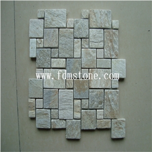 Mosaic Slate Stone- Portfolio, Hebei Rust Slate Mosaic
