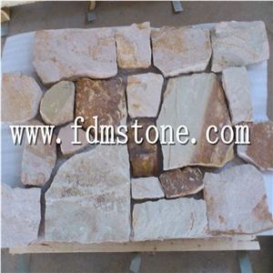Multicolour Beige Sandstone Exterior Wall Cladding for Outdoor Decorative,Corner Stone,3d Wall Building Bricks