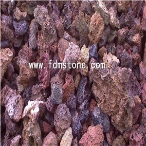 Multicolour Lava Stone Cooking Gravel,Red and Black Lava Stone Pebbles,Garden Decorative Stones,Water Filter Stone