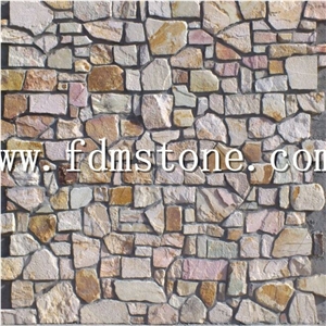 Multicolour Rusty Sandstone Wall Corner,Building Ornaments, Masonries Wall Panel,Stacked Cladding