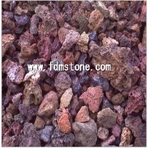 Natural Fireplace and Fire Pit Red Lava Rock Stone Gravel