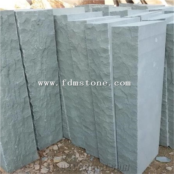 Natural Green Sandstone Cube Stone,Cobble Stone