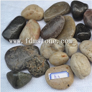 Natural Pebble Stone Yellow Color Chip Size Pebble Stone