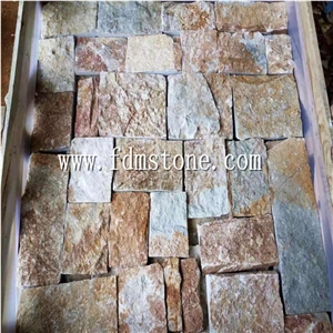 Natural Rustic Quartzite Loose Ledge Stone Brick Factory