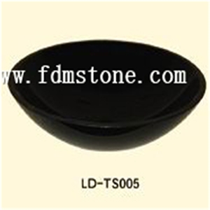 Natural Stone Lowest Price China Black Marble Bathroom Sink