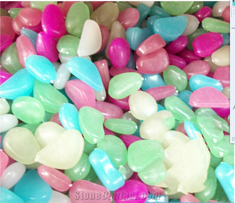 Night Glow Stones Colorful Gems Pebble