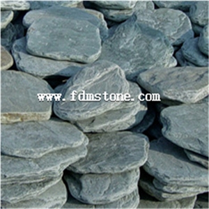 Outdoor Paver Natural Landscaping Slate Blind Paving Stone,Black Patio Stone,Round Stepping Paver