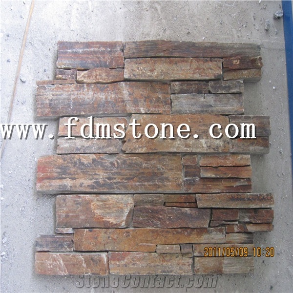 Oyster Cement Slate Back Wall Stone Cultured Stone