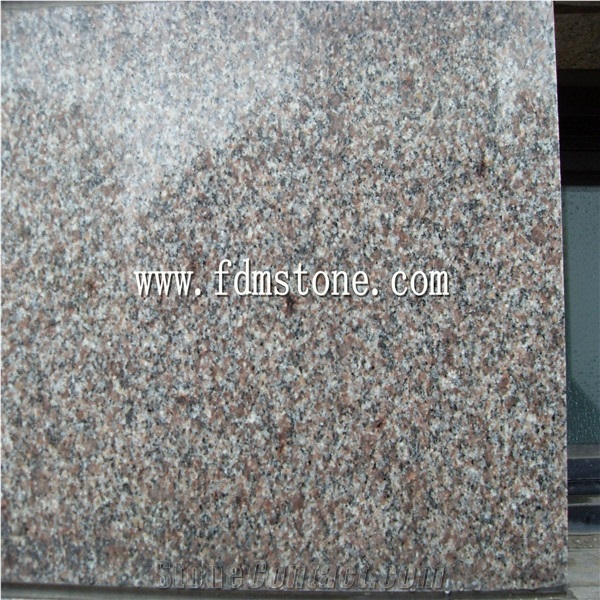 Qilu Red Granite G354 Polished Tiles & Slabs, China Red Granite