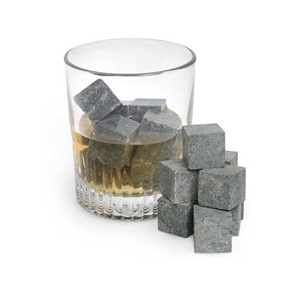 Sipping Stones Whisky Chilling Rocks in Gift Box with Carrying Pouch, Set Of 9 Whiskey Stones