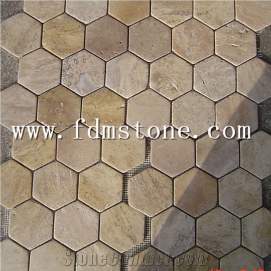 Slate and Quartzite Mosaic ，Indian Autumn Slate Mosaic，Tumbled Floor Mosaic