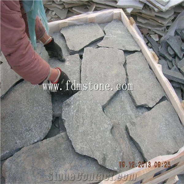 Slate Mesh Paver Tiles from China Freedom Stone Manufacturer,Random Flagstones Patio
