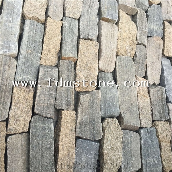 Split Faced Loose Stone Natural Slate Strips Cultured Stone