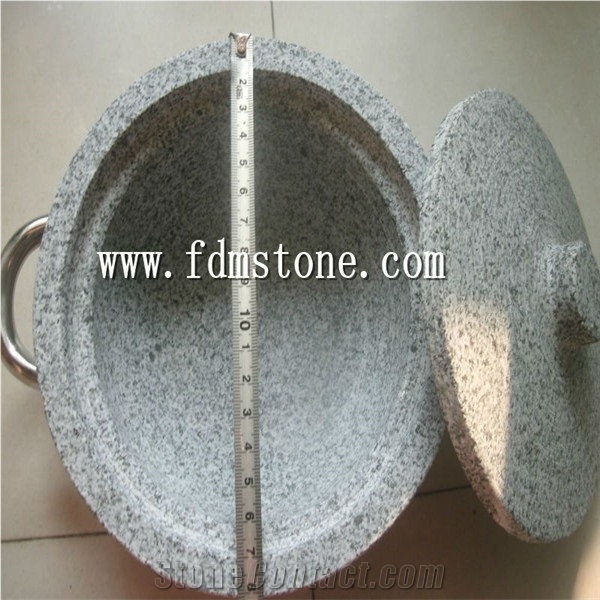 Cooking Stone/stone Cooking Pot, Grey Granite Pots from China 