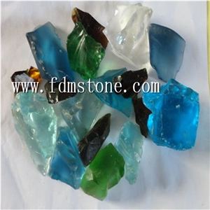 Swimming Pool Glass Rock from Manufacture,Crystal Glass Landscape,Crystal Green Glass Aggregates