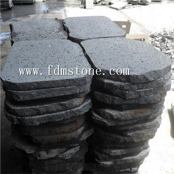 Tumbled Lava Stone Cobble Stone, Grey Basalt Cobble Stone