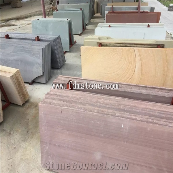 Wholesale Goods from China Vein Cut Purple Honed Sandstone Cut to Size