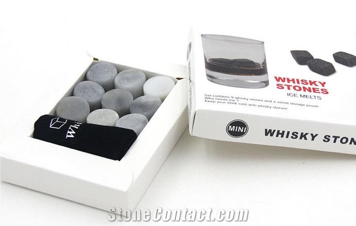 Wine Cooling Soapstone Material Whisky Stone Food Grade Bpa Free Whisky Stone Ice Cube