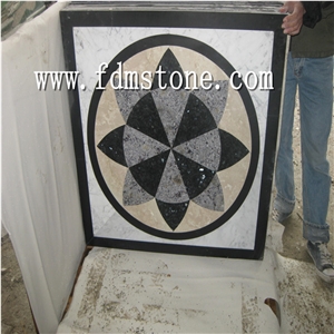 Yellow Marble Pattern for Floor,Composited Medallion,Hotel Square Medallions