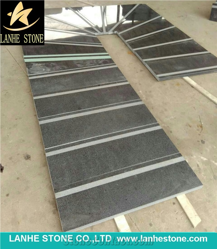 China Granite G654 Granite Step with 5cm Width Flamed Anti Slip