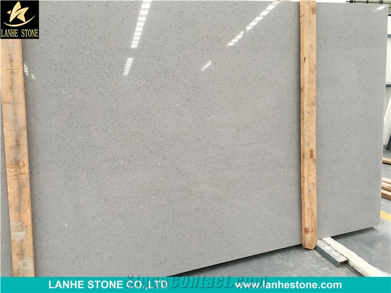 Grey Color Quartz,Engineered Quartz Stone,Pure Dark Grey Quartz Stone Tile & Slab